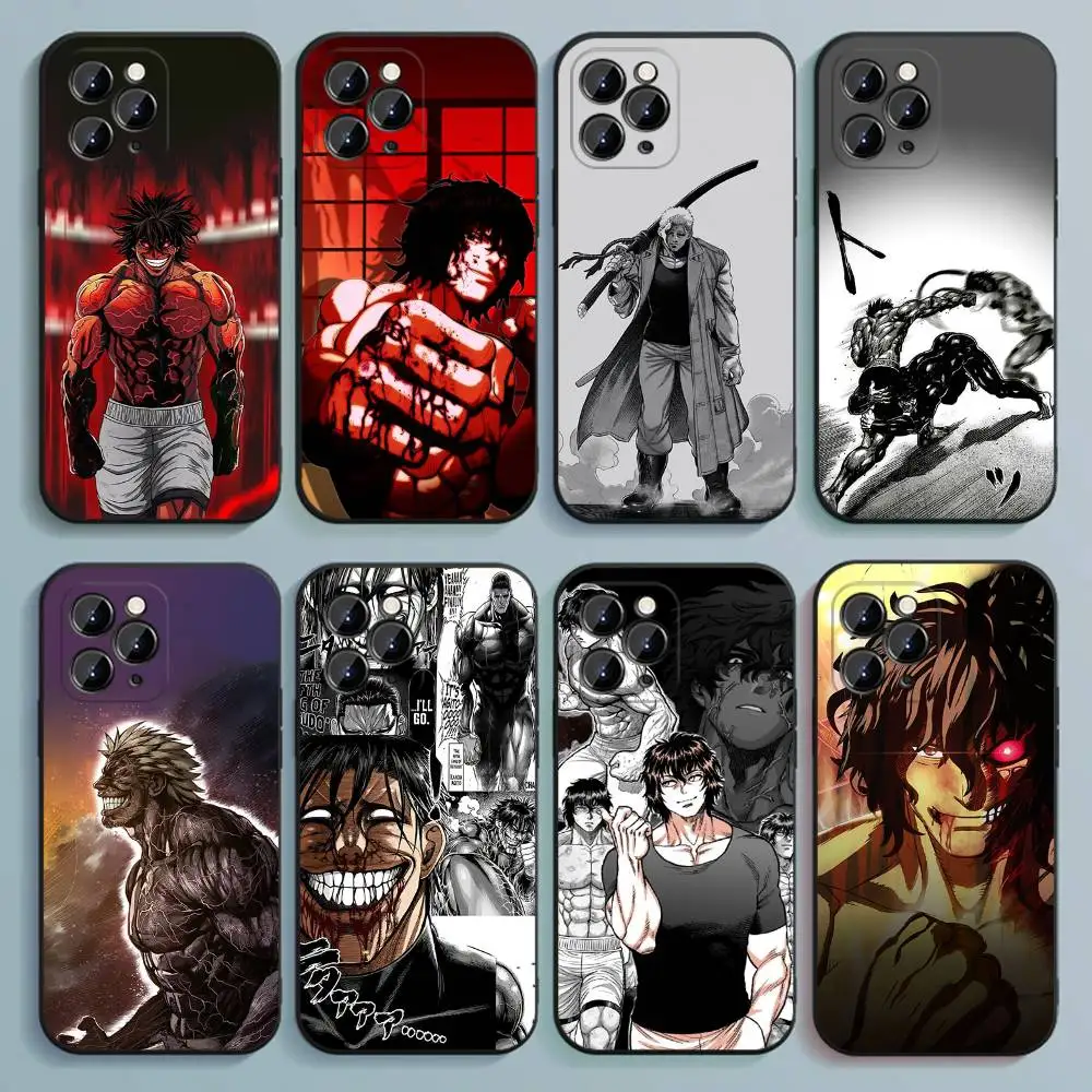 

K-Kengan A-Ashura Phone Case For iPhone 17,16,15,14,13,12,Pro,Max,Plus,E,SE4,Air,Mini Black Soft Cover