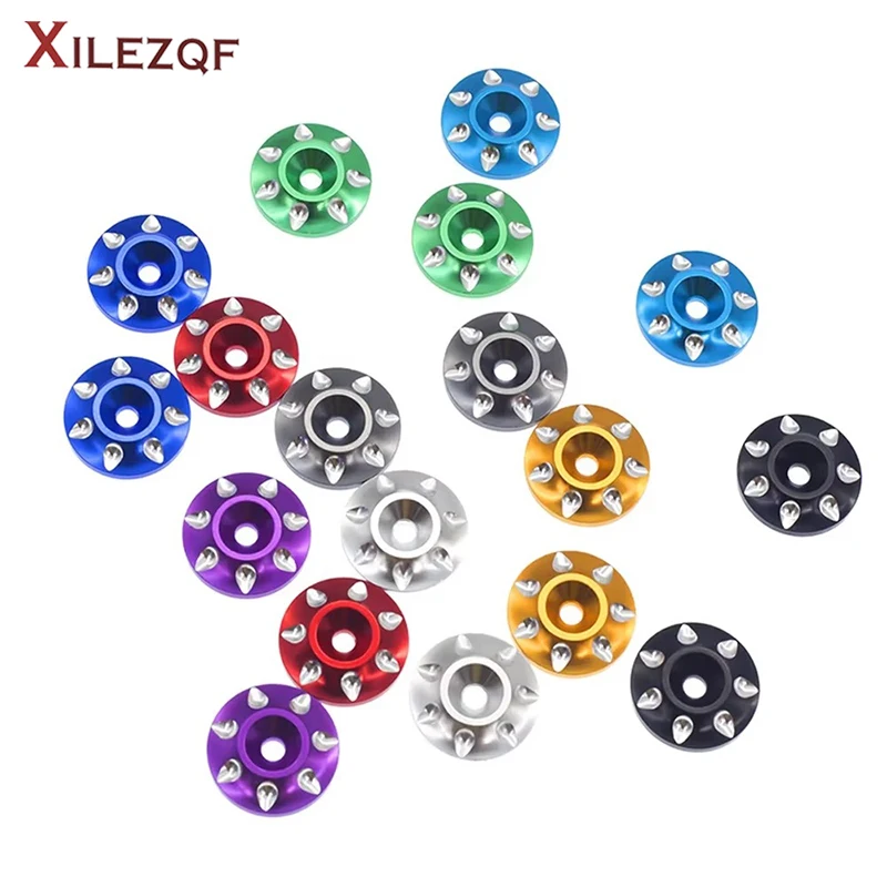 XILEZQF Universal RC Metal Rear Wing Buttons Gasket for 1/8 Off-Road Truck Tail Fix Spacer Upgrade
