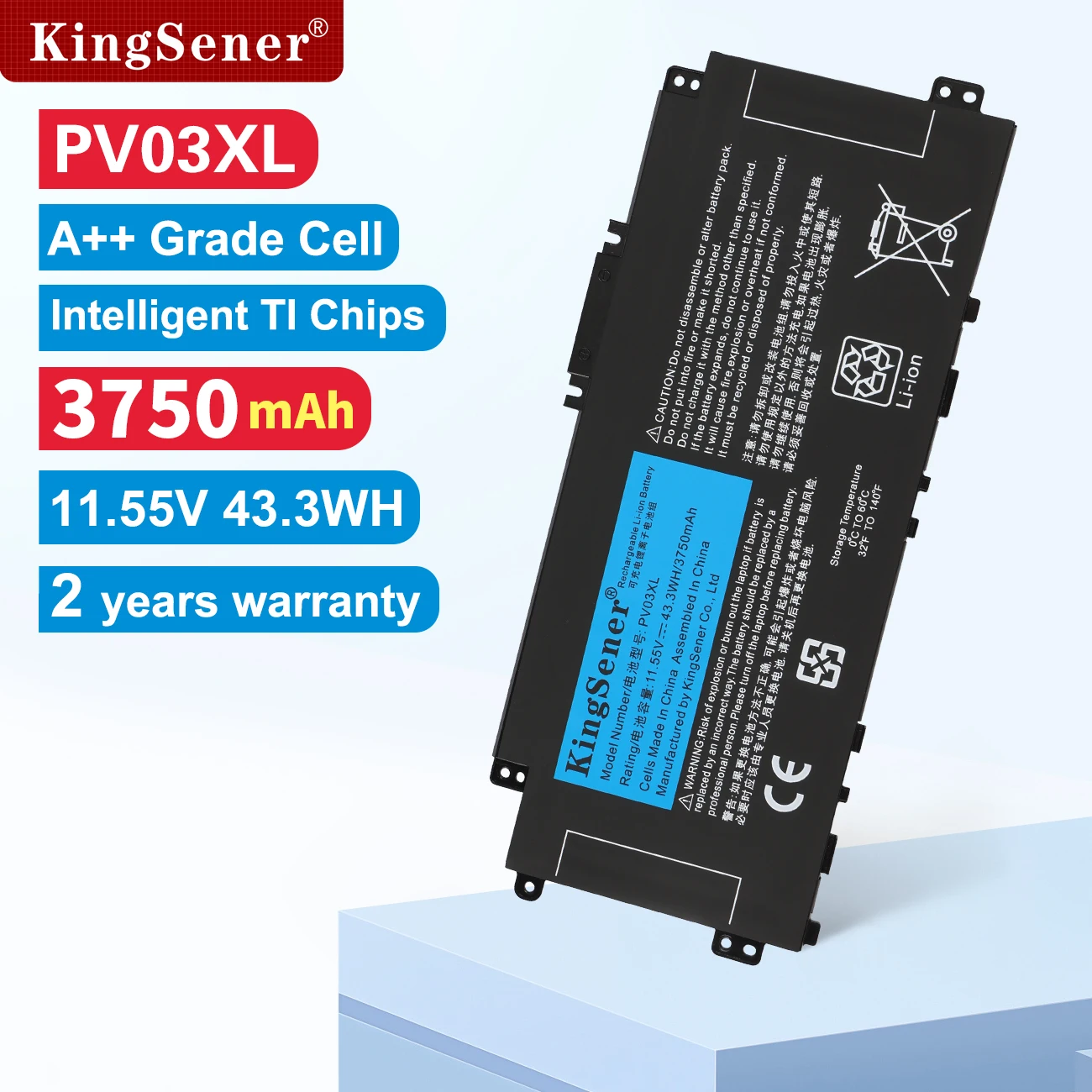 

Аккумулятор KingSener PV03XL PP03XL для ноутбука HP Pavilion X360 13-BB 14-DV 14-DW 14M-DW 14-DK