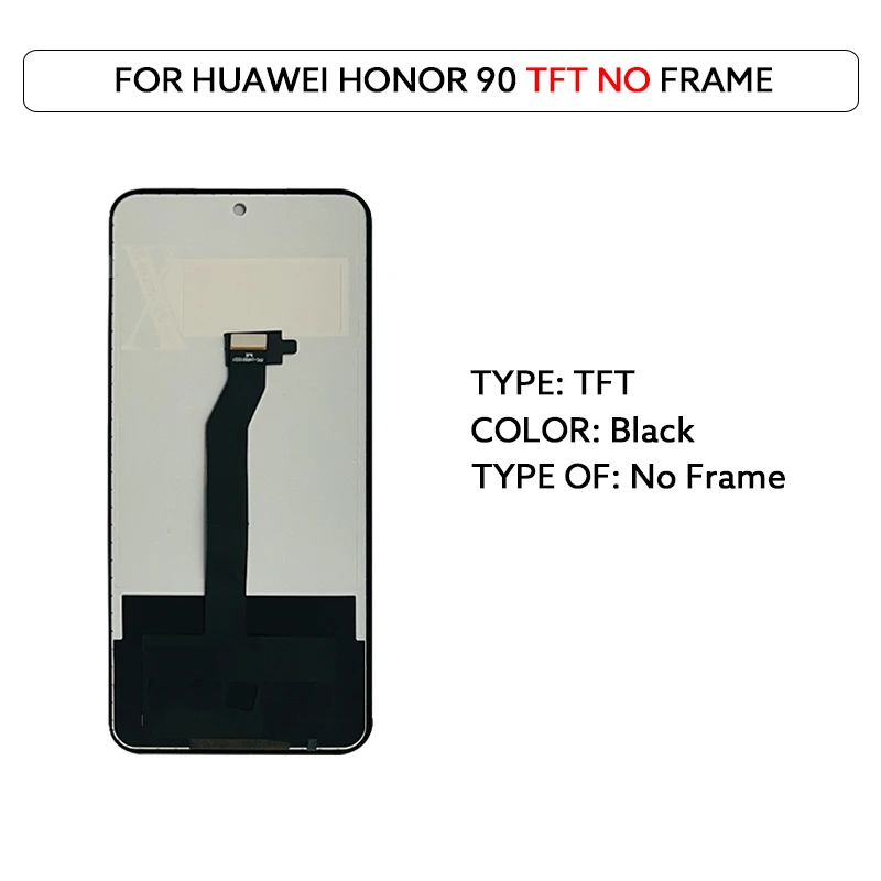 Voor Huawei Honor 90 AMOLED Lcd Touch Screen Digitizer Vergadering Met Frame REA-AN00 REA-NX9 TFT LCD Scherm Reparatie onderdelen