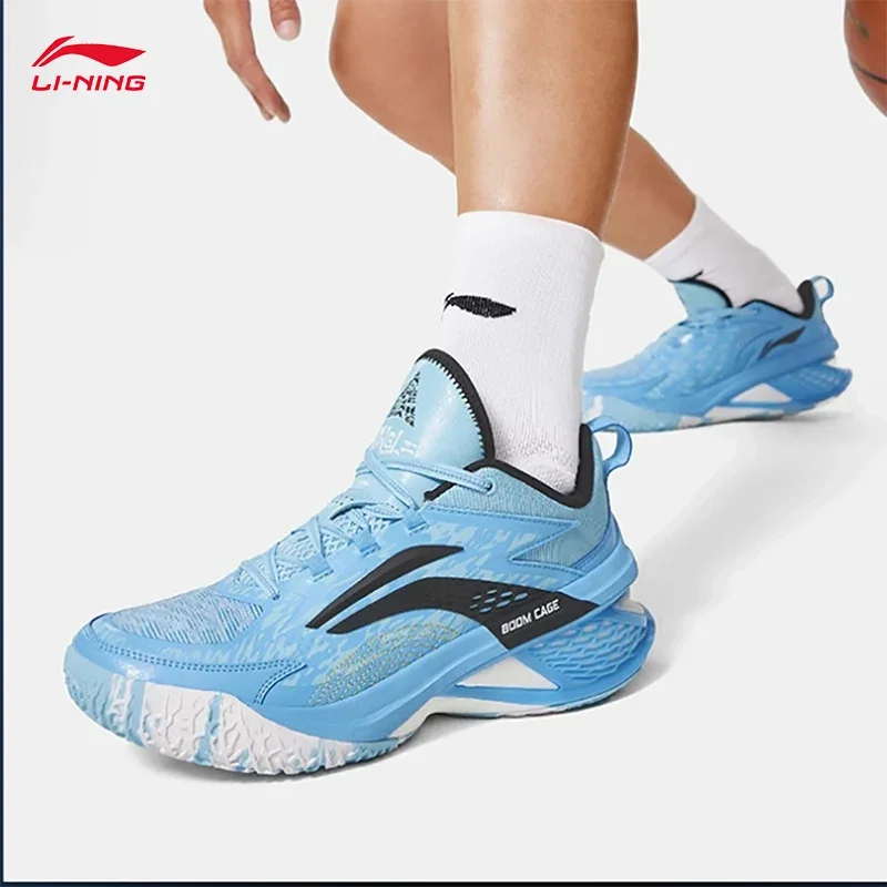 أحذية كرة السلة الاحترافية للرجال من LI-NING POWER XI، أحذية رياضية ببطانة يمكن ارتداؤها، أحذية رياضية للمباراة ABAU055