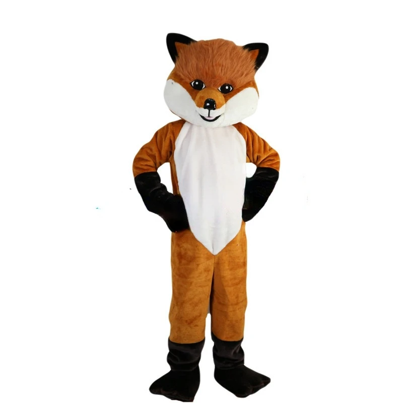 Fursuit Custom Long-haired Fox Mascot Costume Wolf Dog Cartoon Mascot Walking Puppet Animal Cosplay Suit