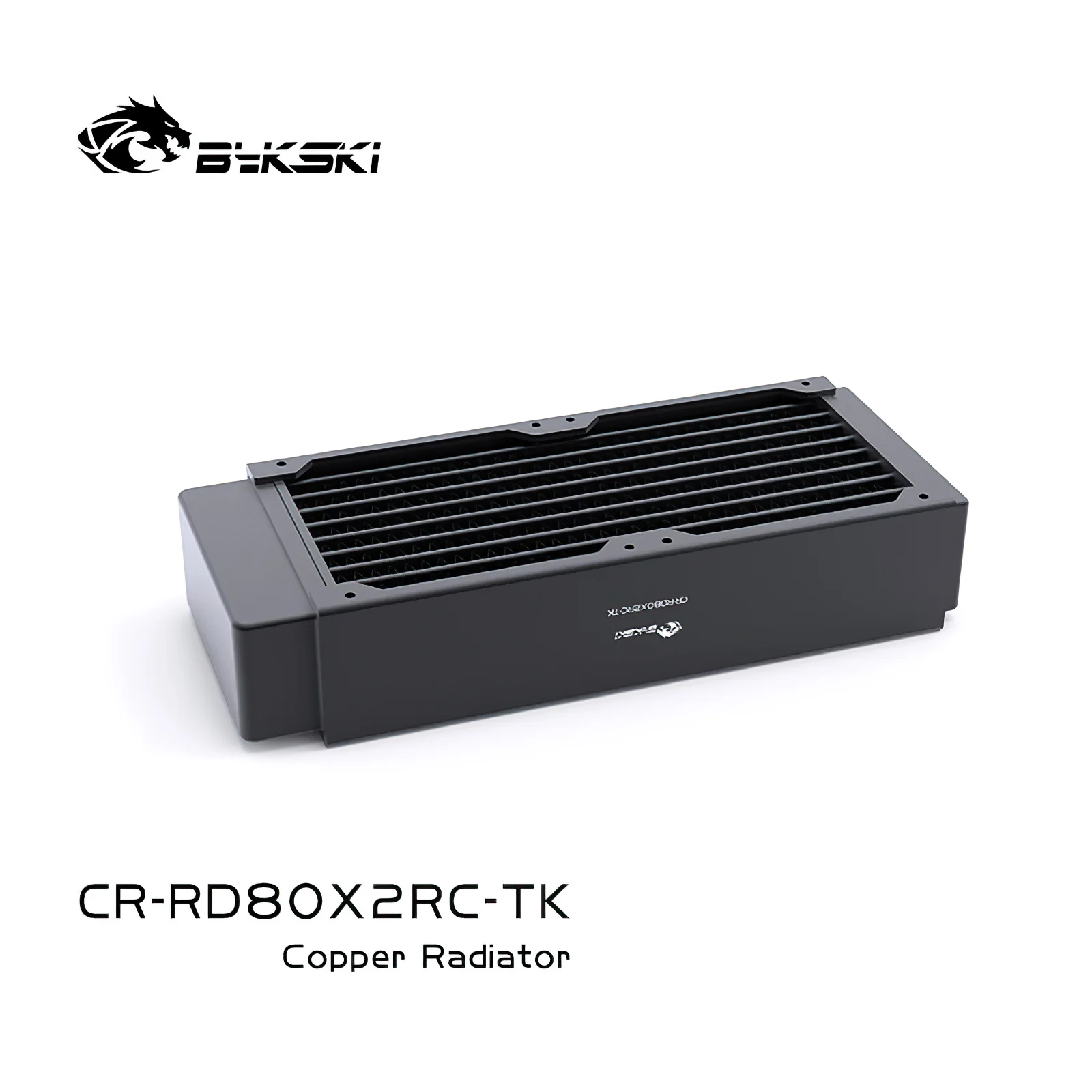 Imagem -02 - Bykski 16cm 80 mm x Linhas Triplas Radiador de Cobre Líquido Água Refrigerar Refrigerador Trocador de Calor Cr-rd80x2rc-tk60