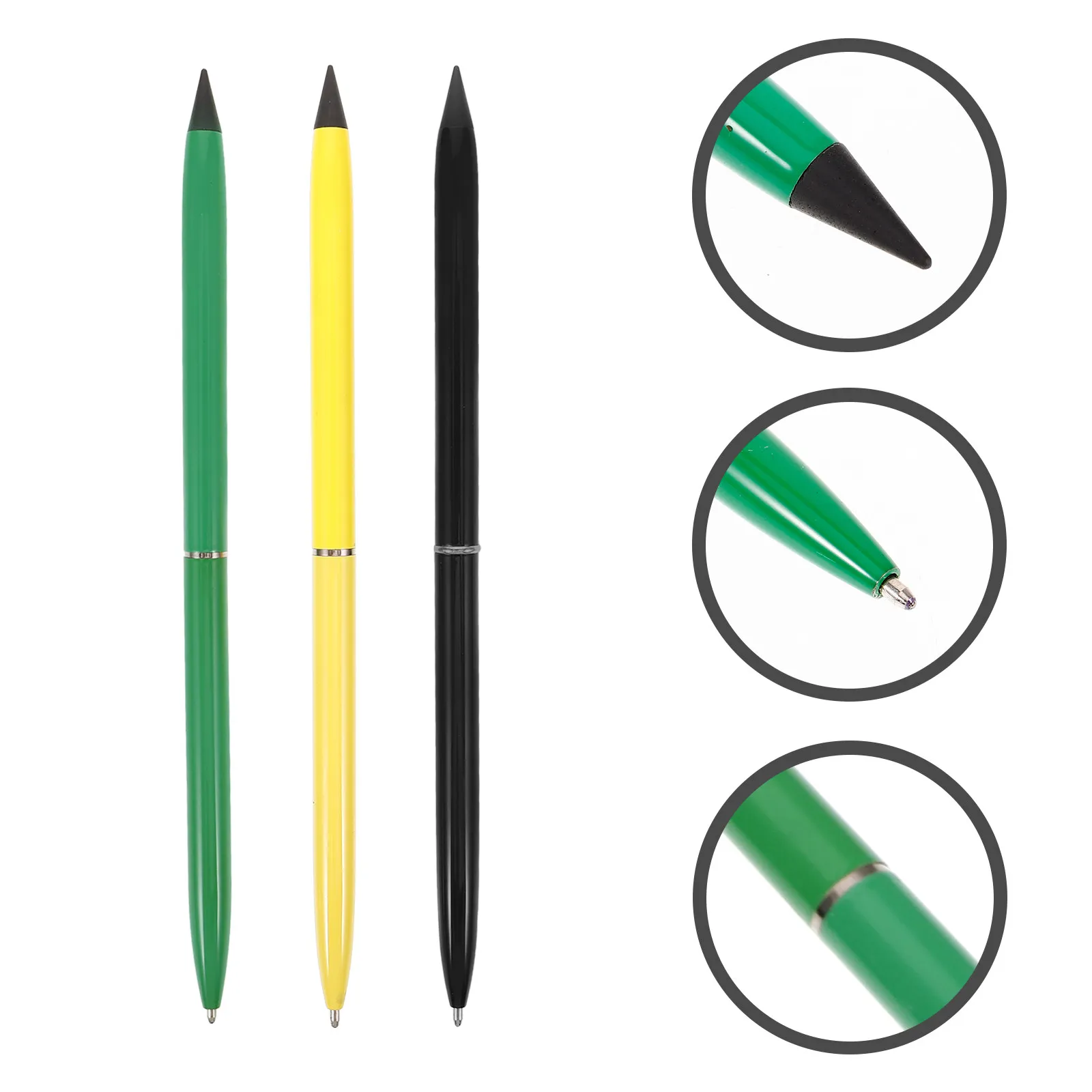 3Pcs Everlasting Metal Inkless Pencils Non Sharpening Lightweight Drawing Sketch for Beginners Everlasting Pencil