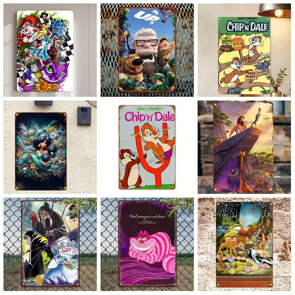 

Miniso Disney Diverse Tin Sign Tin Sign Home Decor Wall Decor Art Wall Mural Room Decoration Decor Metal Sign Plate Bar Posters