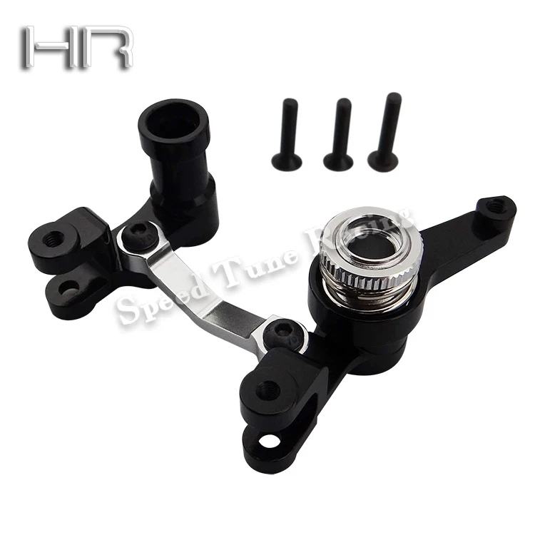 Hot Racing SLF4801 Black Aluminum Adjustable Steering Servo Saver Bellcrank for Traxxas 1/10 4X4 & Drag Slash
