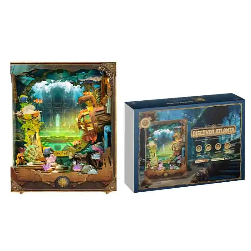 

Деревянные фигурки уголоков «сделай сам», миниатюры, открытие, Atlanta, подставка для книг, книжная полка для друзей, подарки на день рождения, домашний декор, поделки