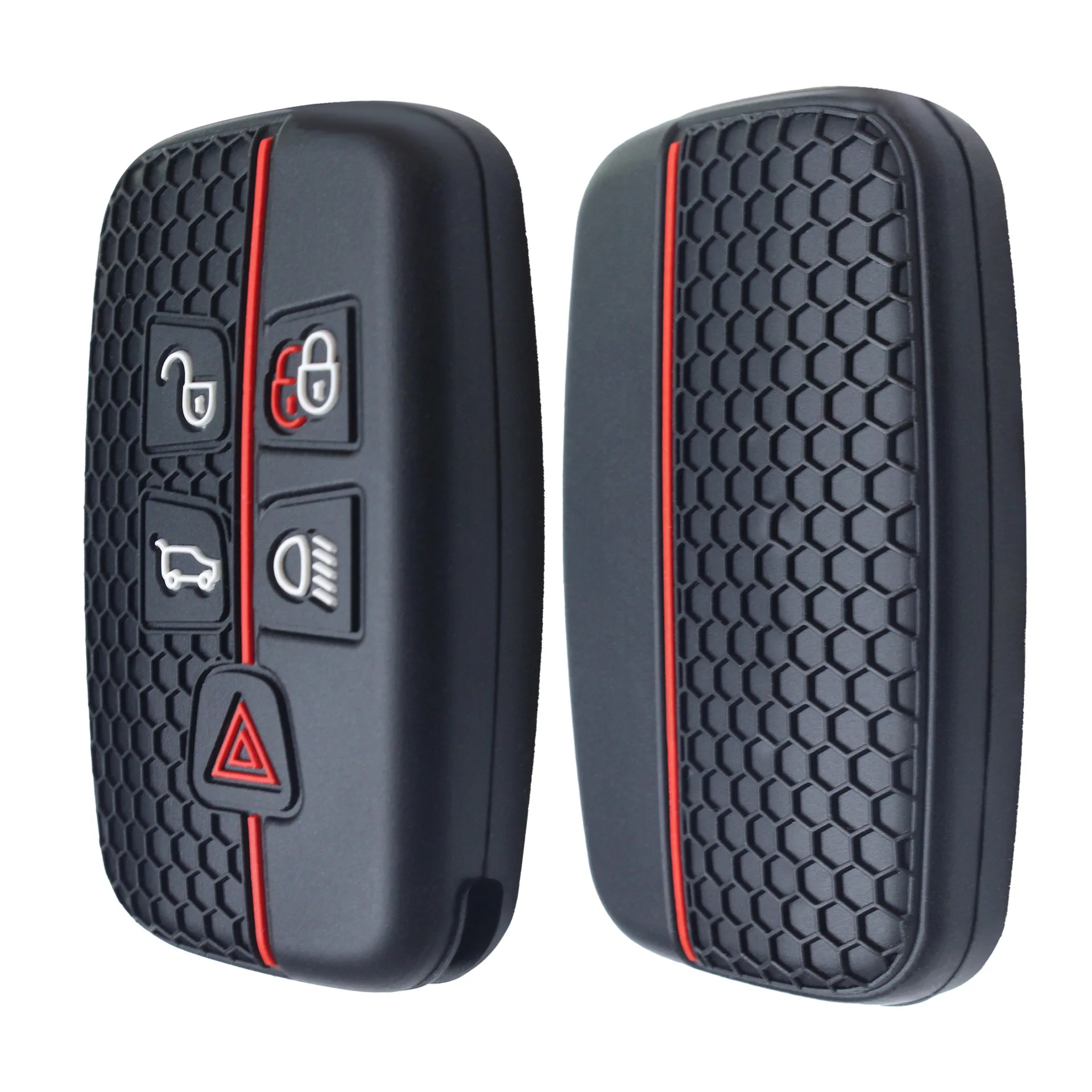 For Land Rover For Saab For Chery Renault Car Key Cover Honeycomb Pattern Remote Control Silicone Case Anti Scratch Shockproof view 6