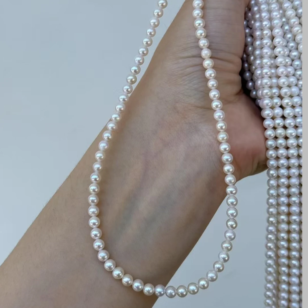 

4-4.5mmAAAAA Glitter Natural Freshwater Pearl Round Exquisite Loose Bead Jewelry Making DIY Necklace Bracelet Women Wedding Gift