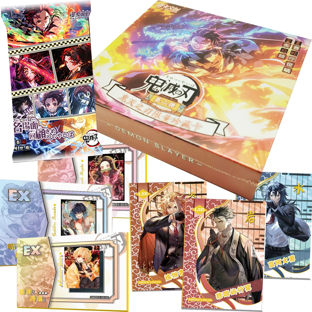 

Demon Slayer Collection Cards Kamado Nezuko Kochou Shinobu Anime Character Charm Special-shaped Book Cards Gifts for Children