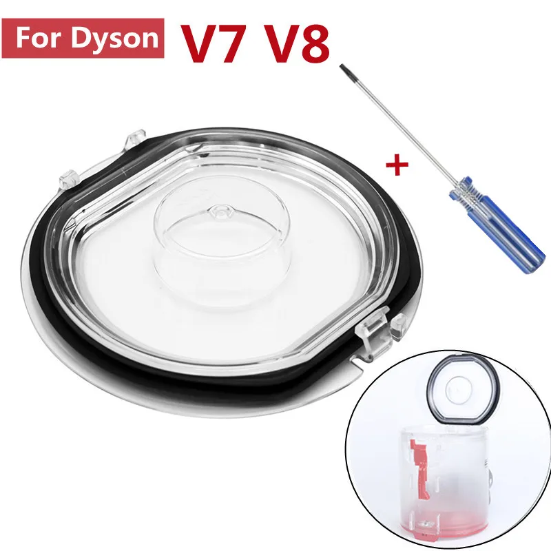 Bin Lid For Dyson V8 V7 Bottom Bin Lid Cordless Vacuum Cleaning Bin Base Cover Sealing Ring Replacement Part