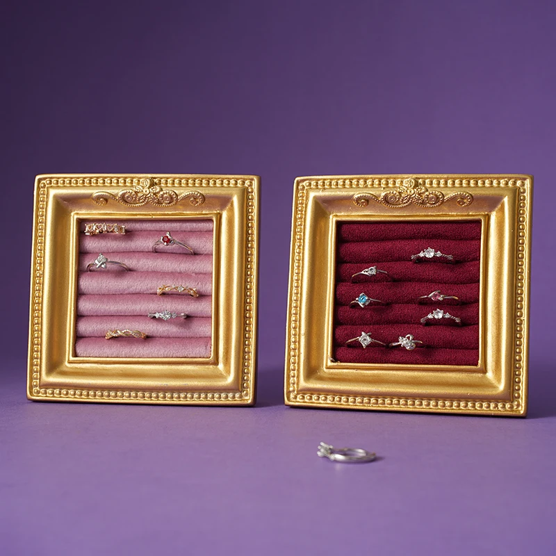 Jewelry display rack, vintage photo frame, ring plate, jewelry store display, storage, photography props, household ornaments