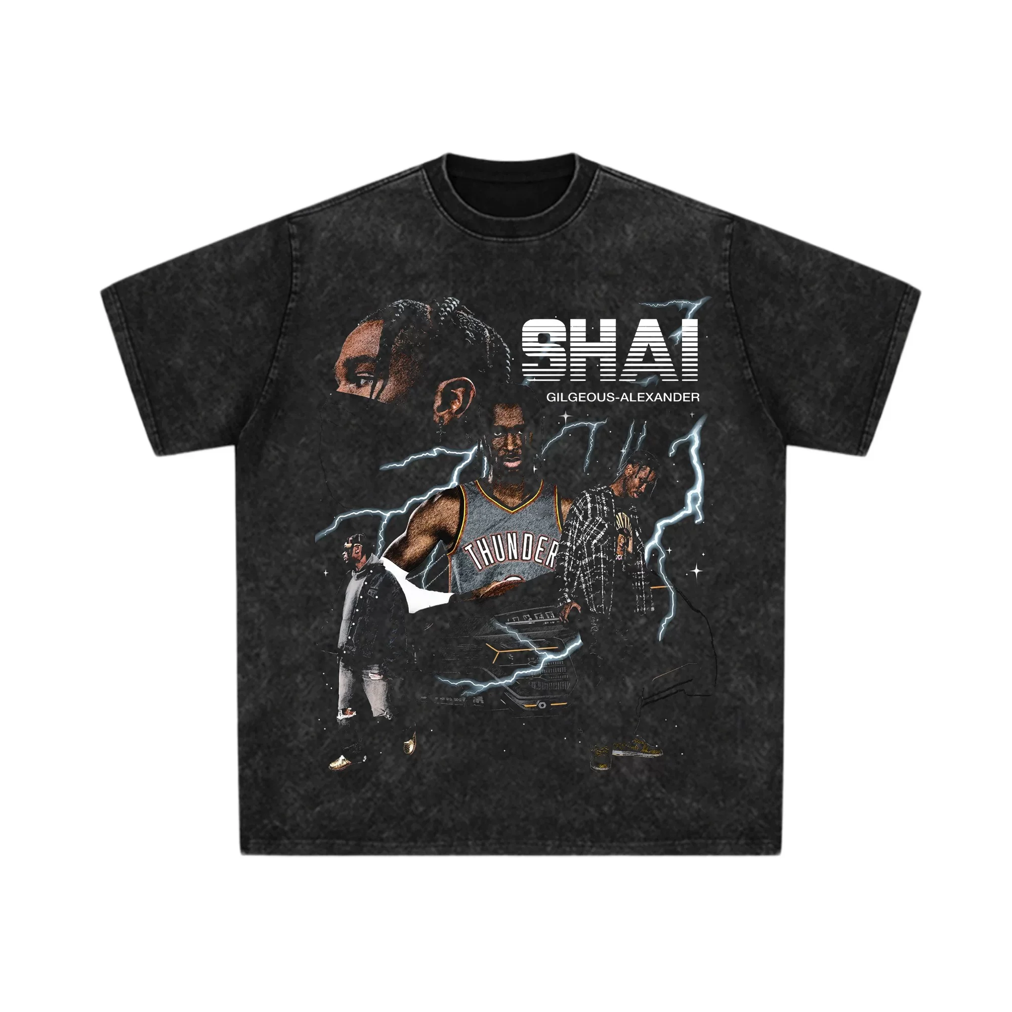 

Футболка Shai Gilgeous-Alexander, хлопковая футболка большого размера с графическим рисунком, стильная футболка со звездой Guard для мужчин и женщин, уличная одежда премиум-класса в стиле ретро