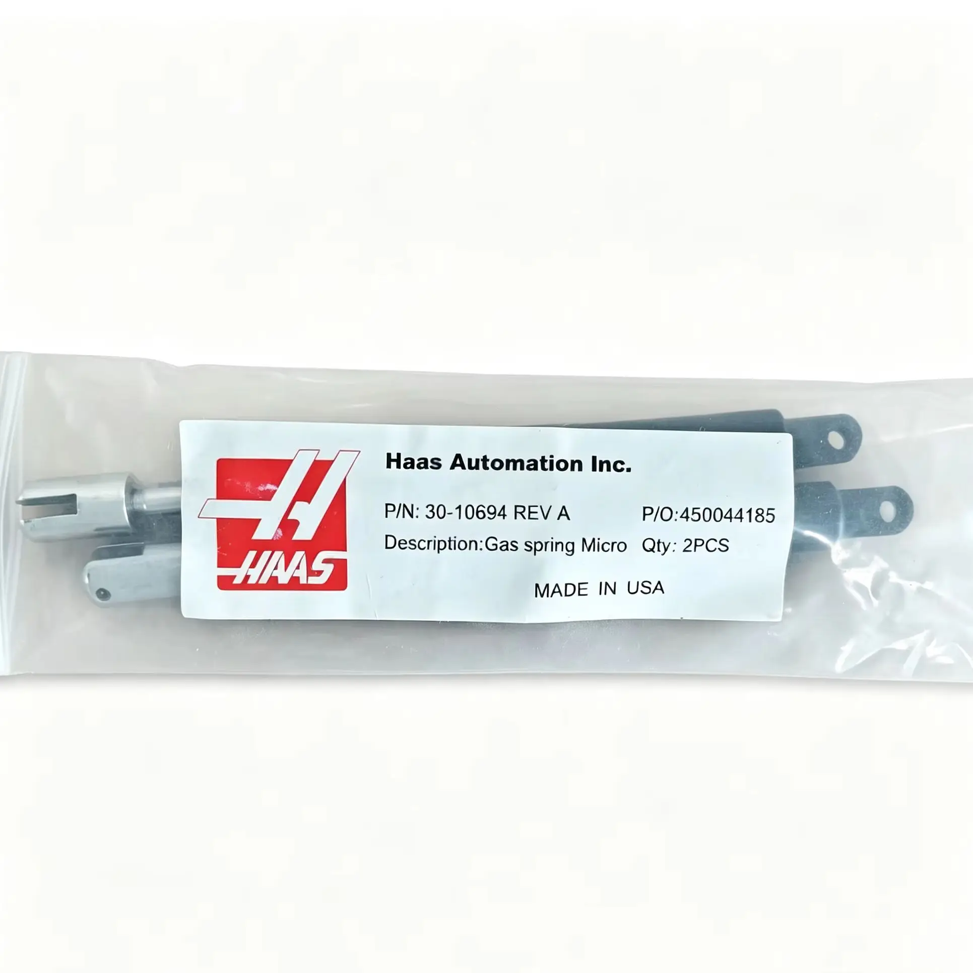Haas Gas Spring Micro P/N: 30-10694 Rev a P/O:4500044185 Spring Pull Rod Haas Machine Tool Parts Set of 2 Wod10003 Tool Release Pin