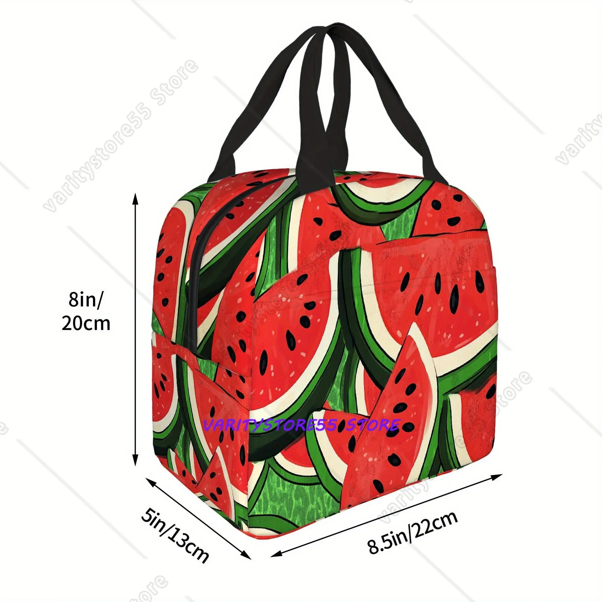 Watermelon Lunch Bag Teen Insulated Cooler Lunch Box Containers for Adults Tote Thermos Portable Outdoors