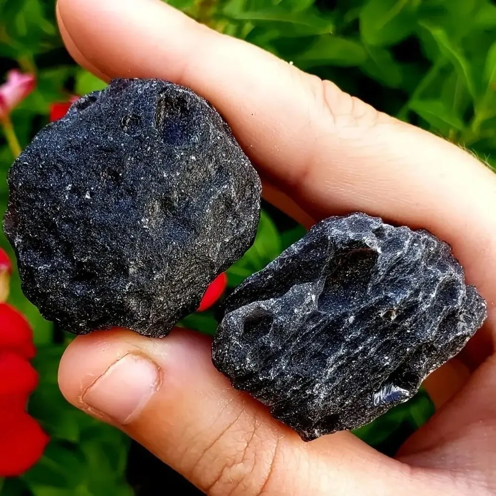 Rare Black Tektite Meteorite Stone Natural Cosmic Impact Specimen Energy Crystal Rock Healing Gemstone Unpolished