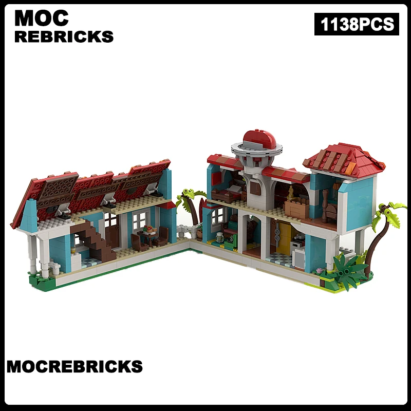 

Lilo & Stitch House Enclosure-Compatible with Set 43268 Beach House Model Building Blocks DIY Bricks Toys Desktop Display Gift
