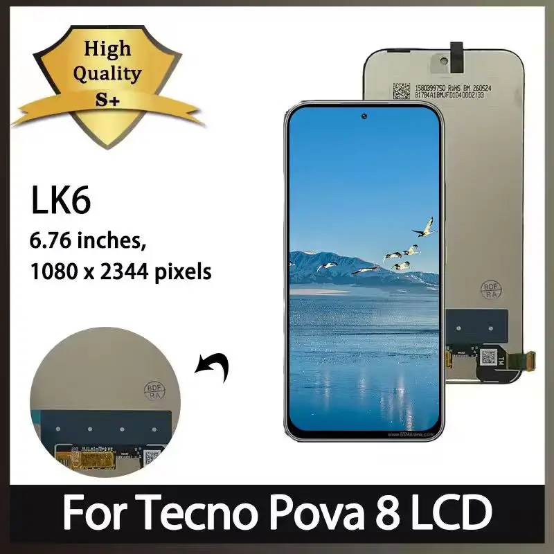 676インチips-lcd-tecno-pova-8-lk6用-lcdディスプレイタッチスクリーンデジタイザーパネルアセンブリ-tecno-pova8-lcd交換用