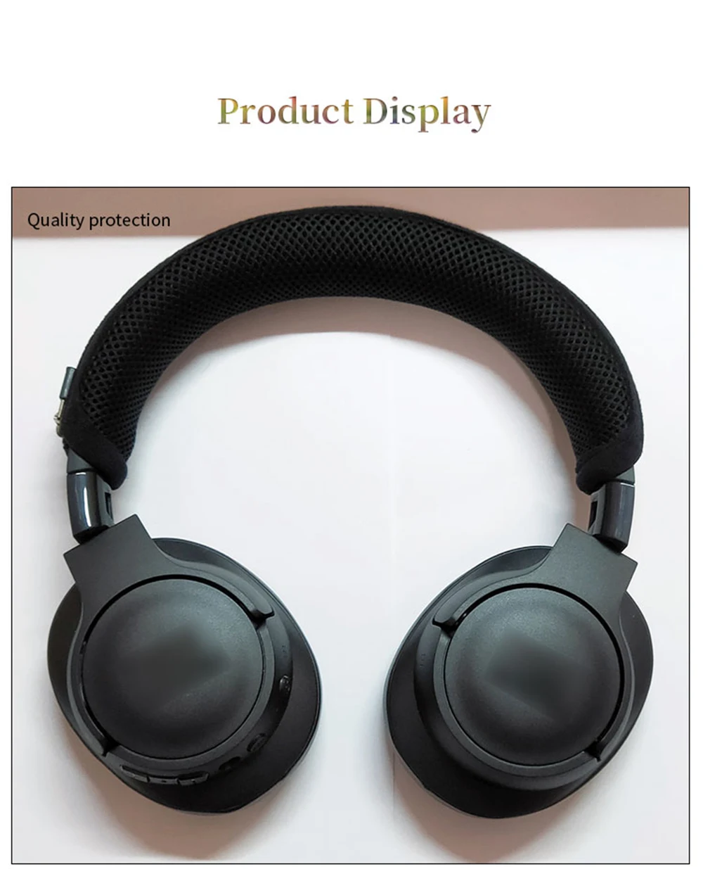 YAYINCC Qualitäts-Kopfhörer-Kopfbügel-Abdeckung für JBL TUNE770NC Kopfhörer, Reißverschluss-Strickstoff-Kopfbügel-Schutzhülle – Detail 5