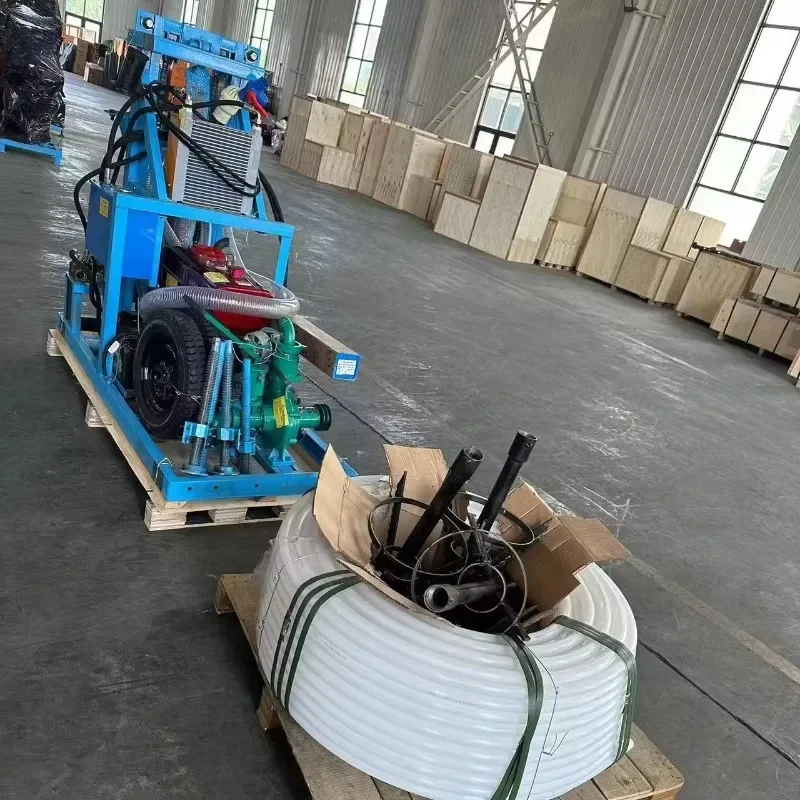 China Supplier Mini Price Small Portable Diesel Hydraulic Borehole Water Well Drilling Rig Machine for Sale