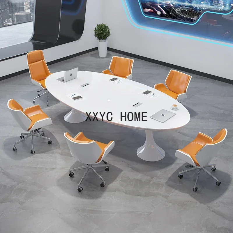 Simple Modern Small Light Luxury Nordic Negotiation Table and Chair Combination Training Table