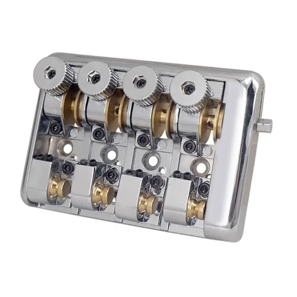 Upgrade Your Travel Bass Guitar with this Superior Quality Headless Brass Roller Saddle Bridge Unlocking its Full Potential