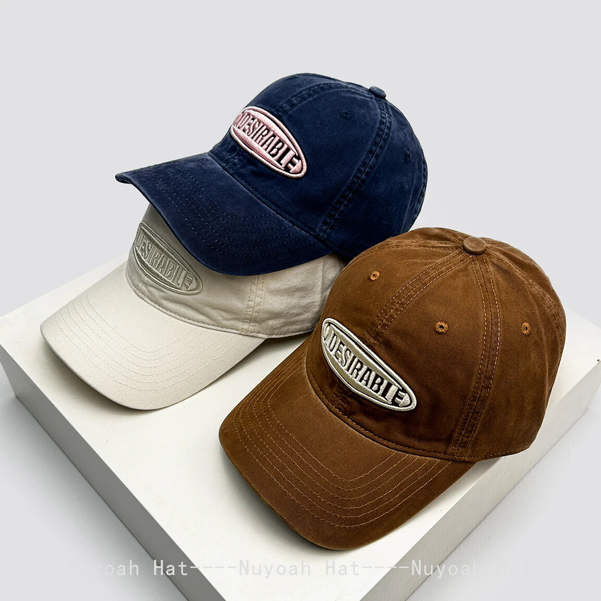 Korean Retro Embroidered Letter Baseball Cap Unisex Sunshade Casual Versatile Peaked Cap Travel Fashion Ins Style Outdoor Hat