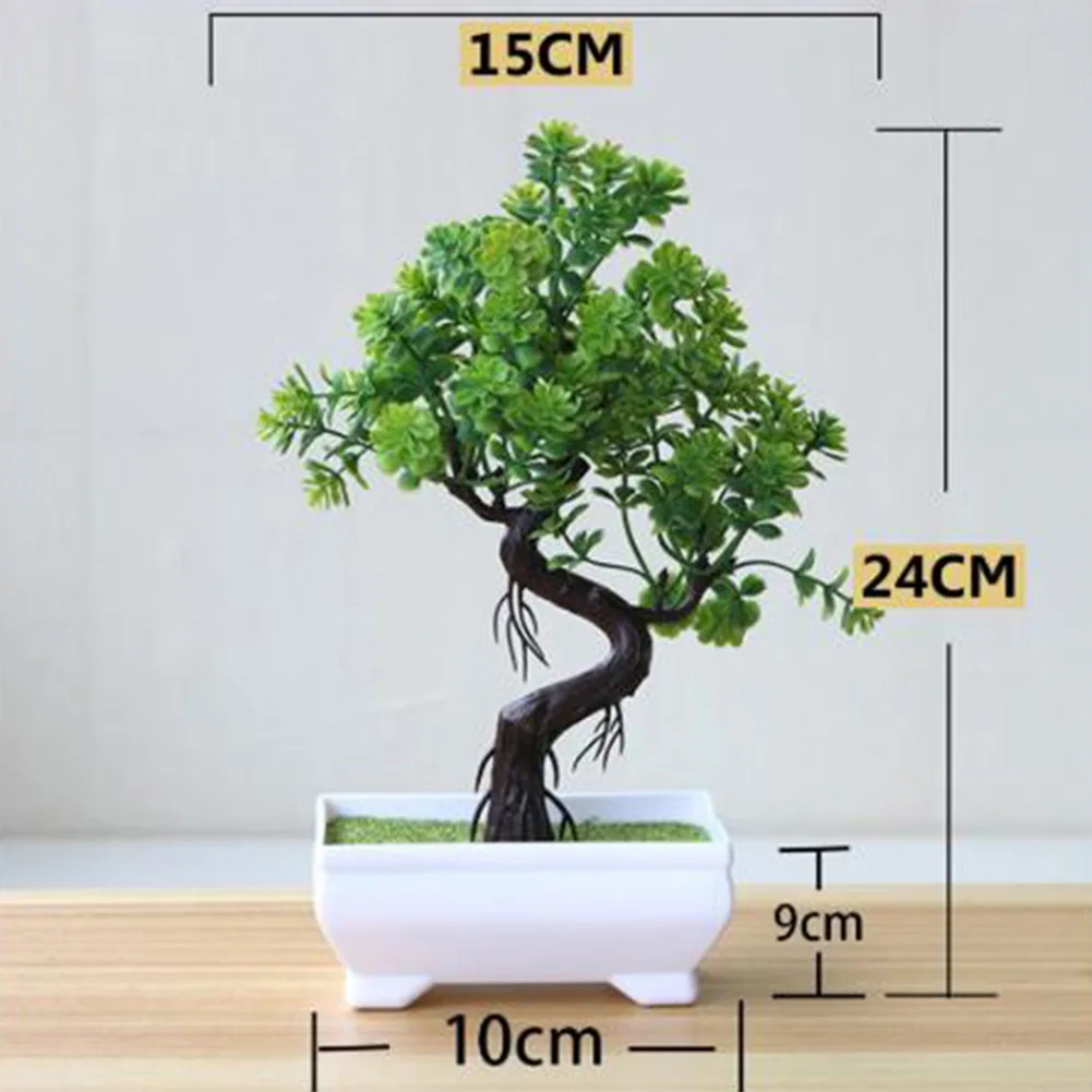 Artificial Plants Bonsai Small Tree Pot Fake Plant Flowers Potted Ornaments For Home Room Table Decoration Hotel Garden Decor