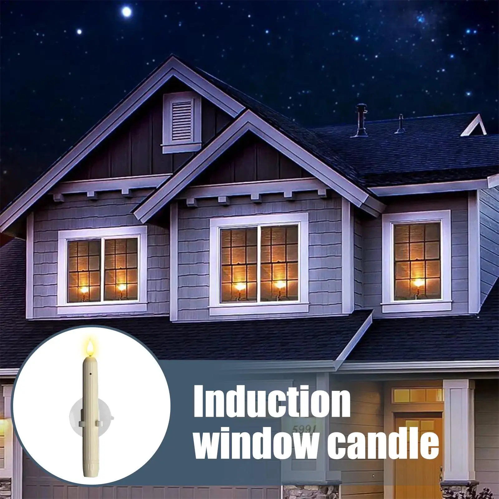 Window Candles LED Candles 7-inch Flameless Suction Lamp with Sensor for Indoor Use Thanksgiving Halloween Birthday Decor Living