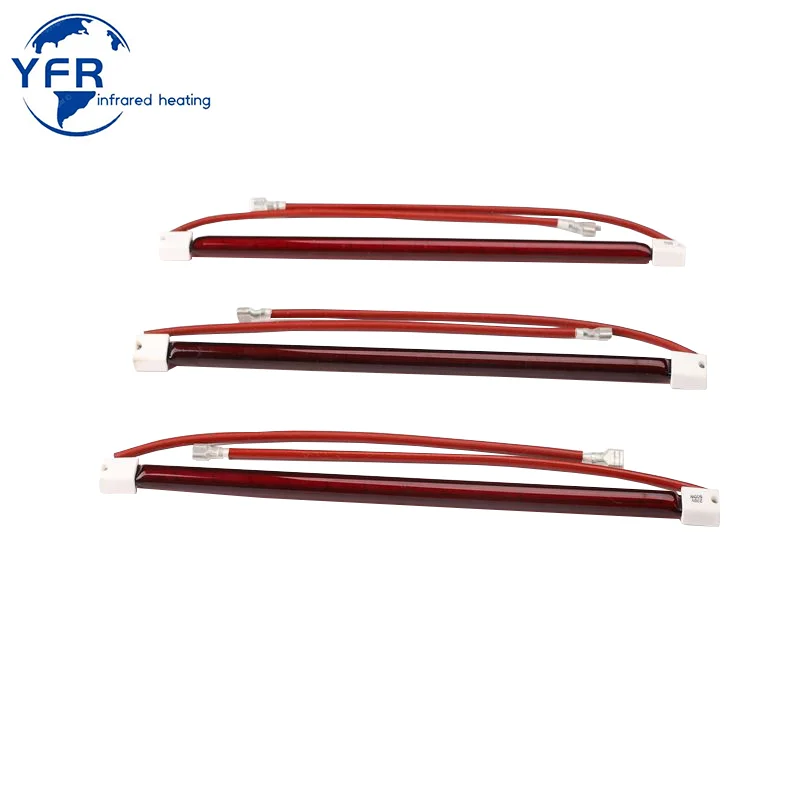 300W 118mm Short Wave Twin tube white Ruby Reflector Infrared Lamp IR heater Halogen Emitter