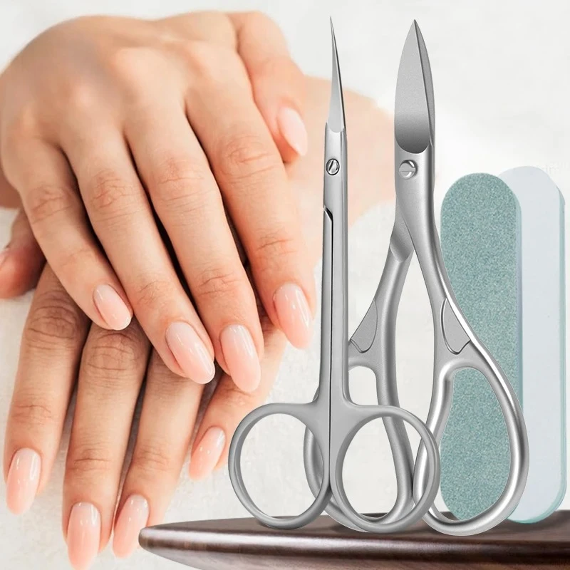 4 Teile/satz Nagel Häutchen Schere Clipper Maniküre Schere Kit Schönheit Schere Nase Haar Ohr Haar Wimpern Augenbraue Trimmen