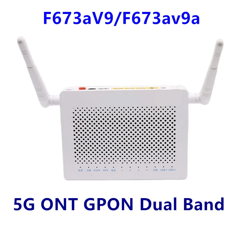 전원 라우터 없는 중고 와이파이 Gpon OLT, F673a V9, F673av9a, 5G ONT 듀얼 밴드, 4ge, 1tel, 2usb, Ac, 5g, 2 개, 5 개, 6 개, 무료 배송 