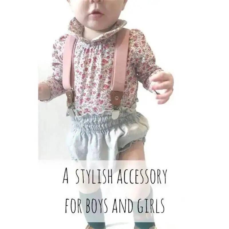 New Fashion Boys Girls Kids Adjustable Elastic Y-back Braces Baby Suspenders Bow Tie Set Butterfly Necktie Wedding Ring Bear