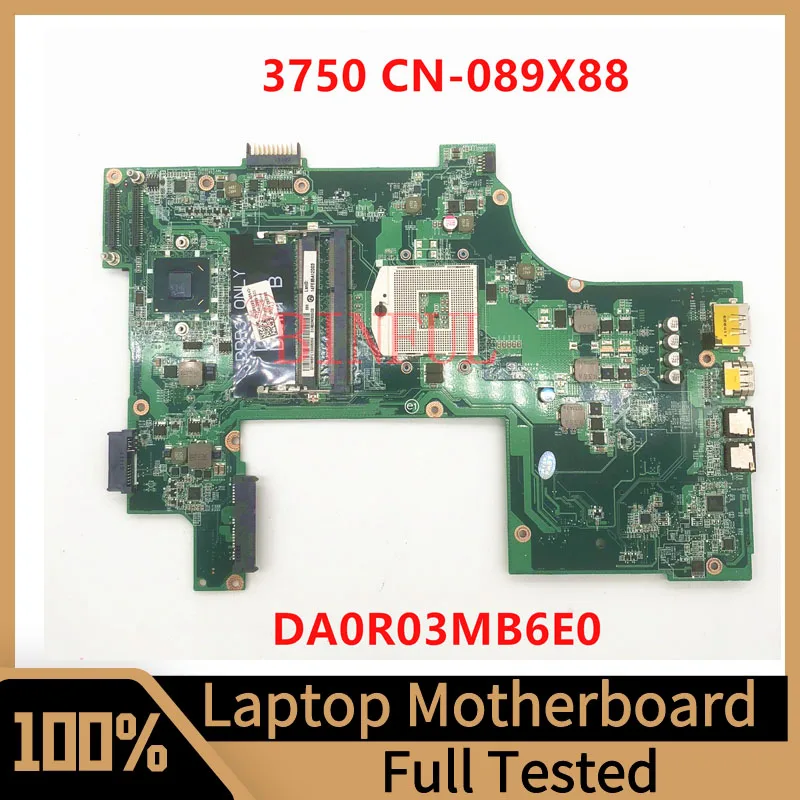 CN-089X88 089X88 89X88 Mainboard For DELL 17R 3750 V3750 Laptop Motherboard DA0R03MB6E0 HM67 DDR3 100% Full Working Well