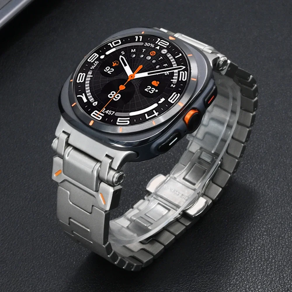

No Gaps Titanium Band for Samsung Galaxy Watch 7 Ultra 47mm Metal Connector Bracelet for samsung galaxy 47MM ULTRA Luxury Strap