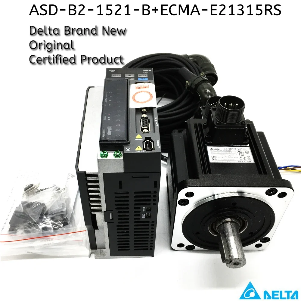 

1.5KW NEMA42 Delta ASD-B2-1521-B ECMA-E21315SS ECMA-E21315RS AC Servo Motor Drive 1500W Kit 7.16NM 2000rpm 130mm Flange