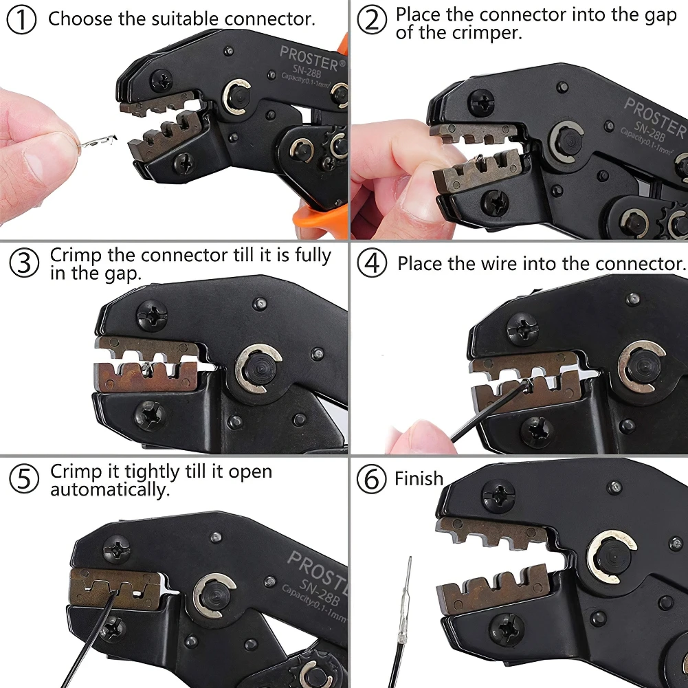 1550Pcs SN-28B Dupont Crimping Tool Pliers Wired Terminal Connector Ferrule Crimper Wire Hand Tool Set Terminals Clamp Kit Tools