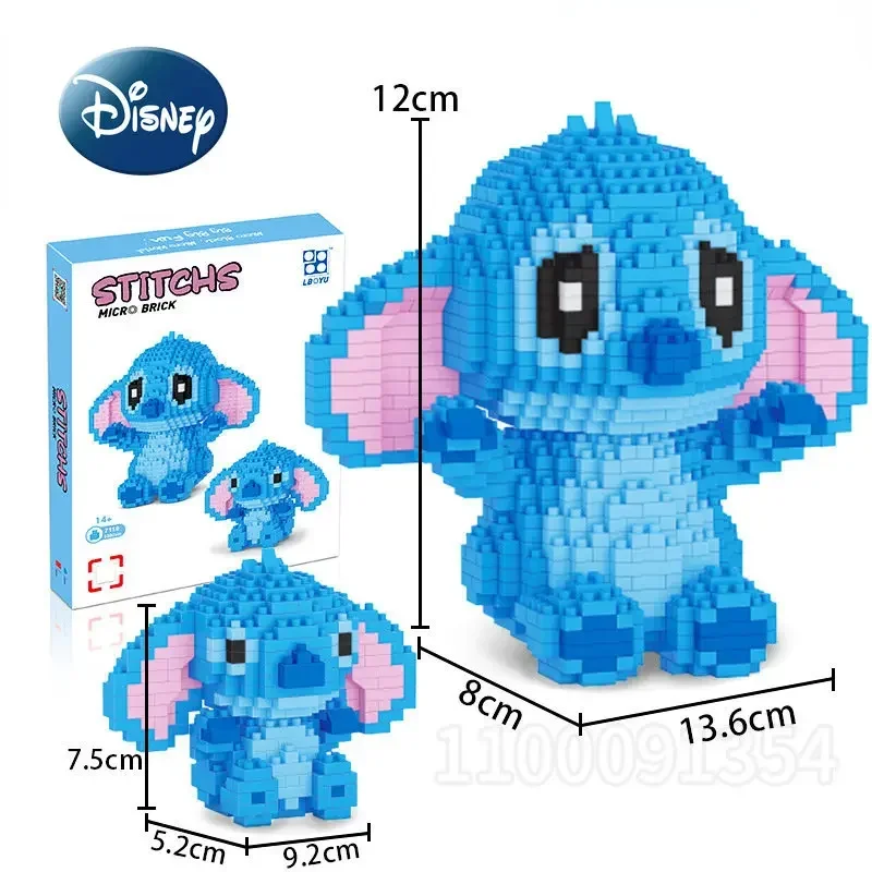 Disney\'s New Stitch Building Block Cartoon Puzzle puzzle Assembled Building Block 3D Toy Creation DIY Children\'s Toy Birthday Gi