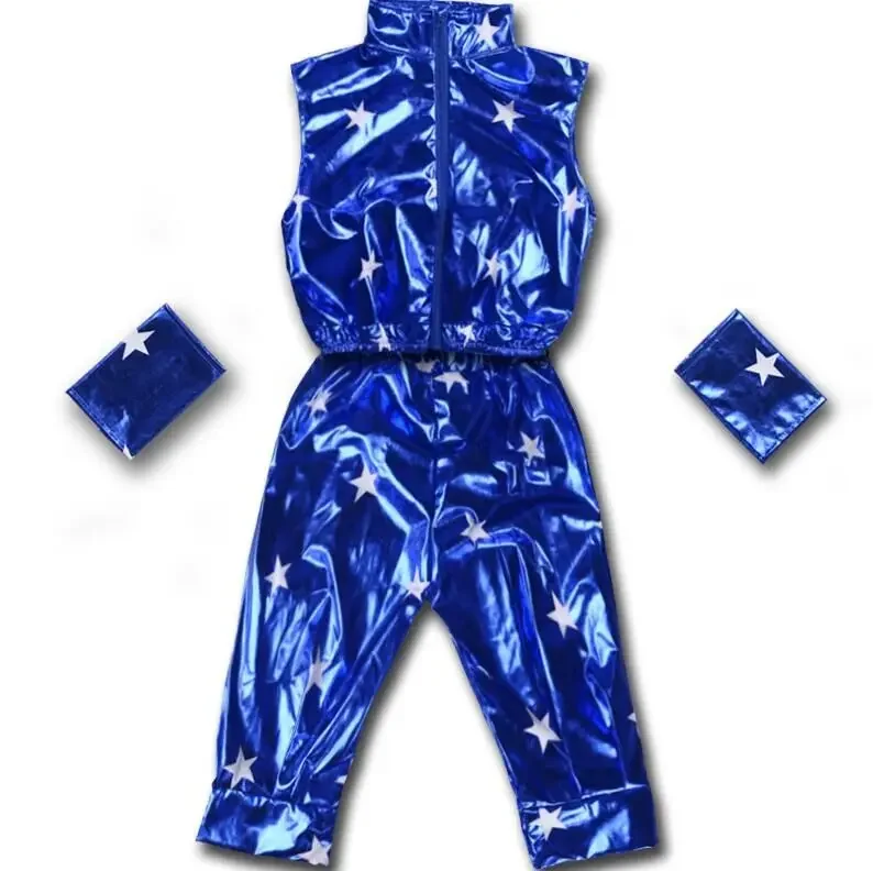 New Sequins Hip Hop Jazz Dance Suit for Children Performance Dance wear Girl Modern Jazz Dance Costume Suits