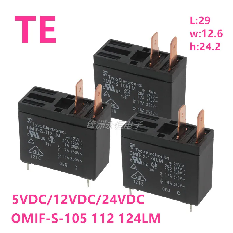 

5Pcs/Lot New Original TE Relay OMIF-S-105LM OMIF-S-112LM OMIF-S-124LM 20A 4PIN 5V 12V 24V Power Relay