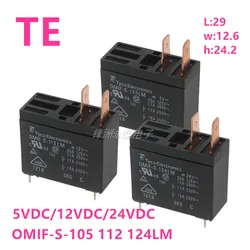 5Pcs TE Relay OMIF-S-105LM OMIF-S-112LM OMIF-S-124LM 4Pin 20A 5V 12V 24V Power Relay