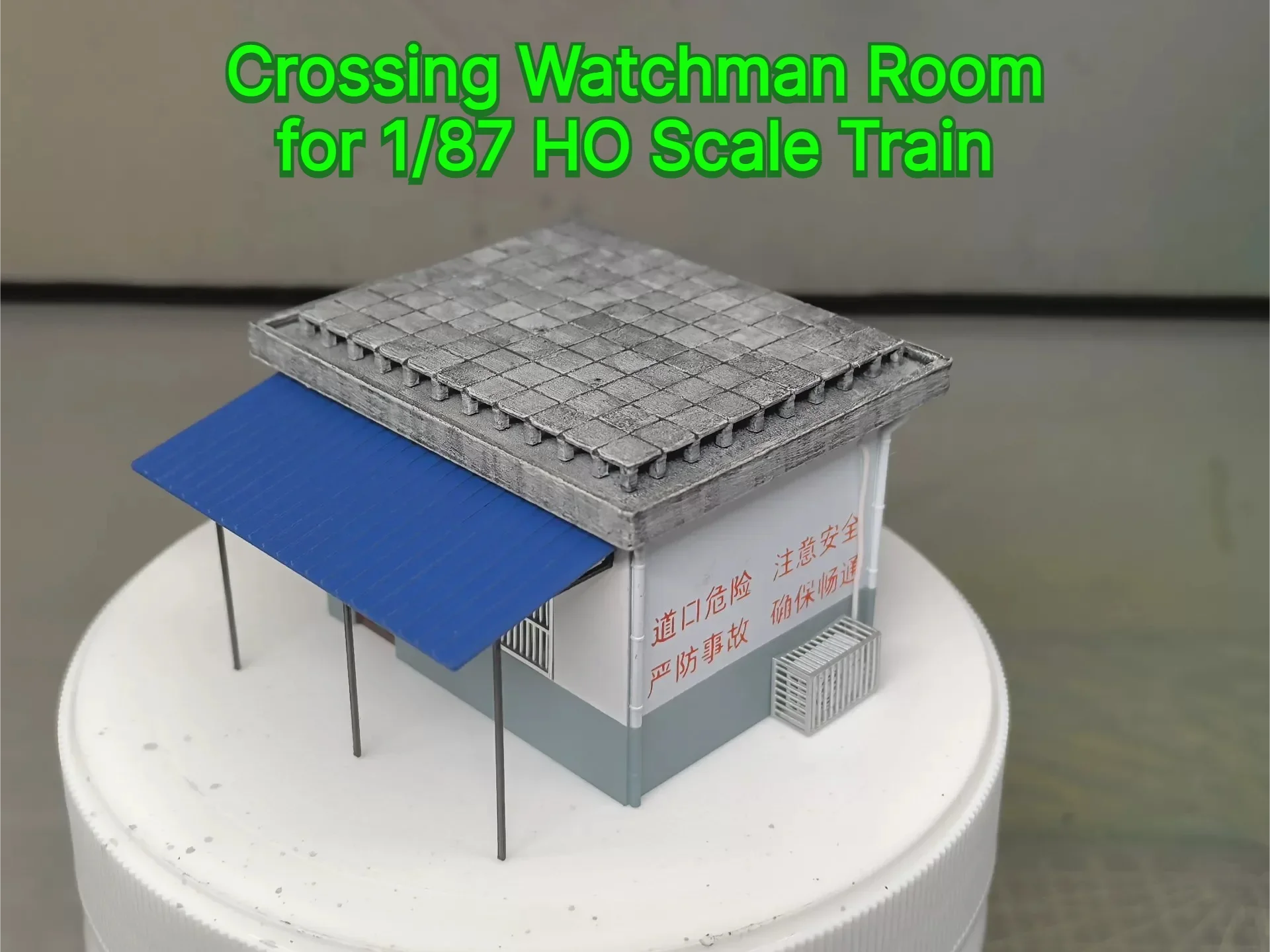 Train Model Scene Building HO Scale 1/87 Railroad Crossing Keeper House custom Diorama Layout Decor Accessory For Railway