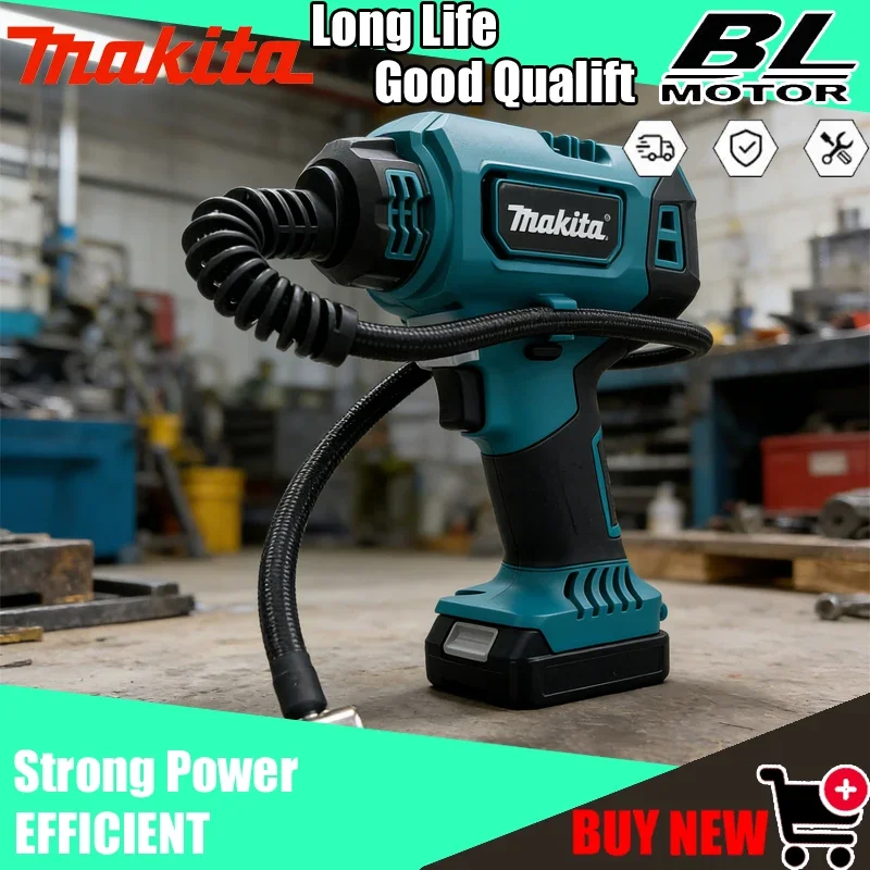 

Беспроводной электрический инструмент Makita для аккумулятора 18В, воздушный насос, перезаряжаемый автоматический насос для накачивания автомобильных шин, портативный инструмент для дома