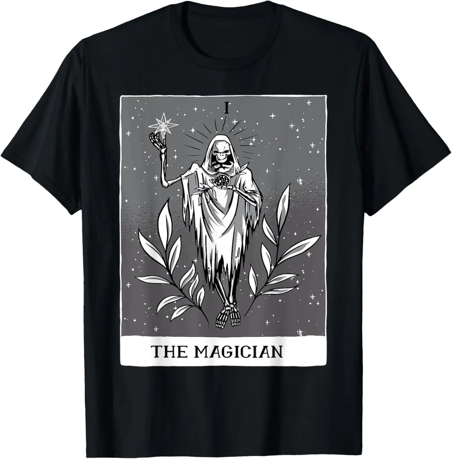 The Magician Tarot Card Skeleton Symbol Gothic Skull Gift T-Shirt