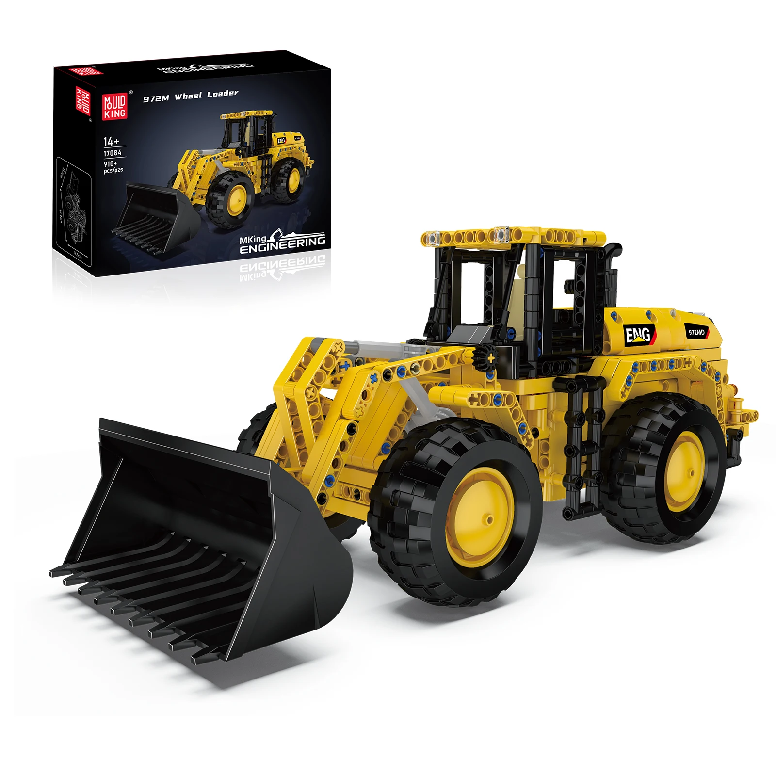 Mould King 17084 910Pcs Mini Building Blocks 972M Wheel Loader Model DIY Creative Toy