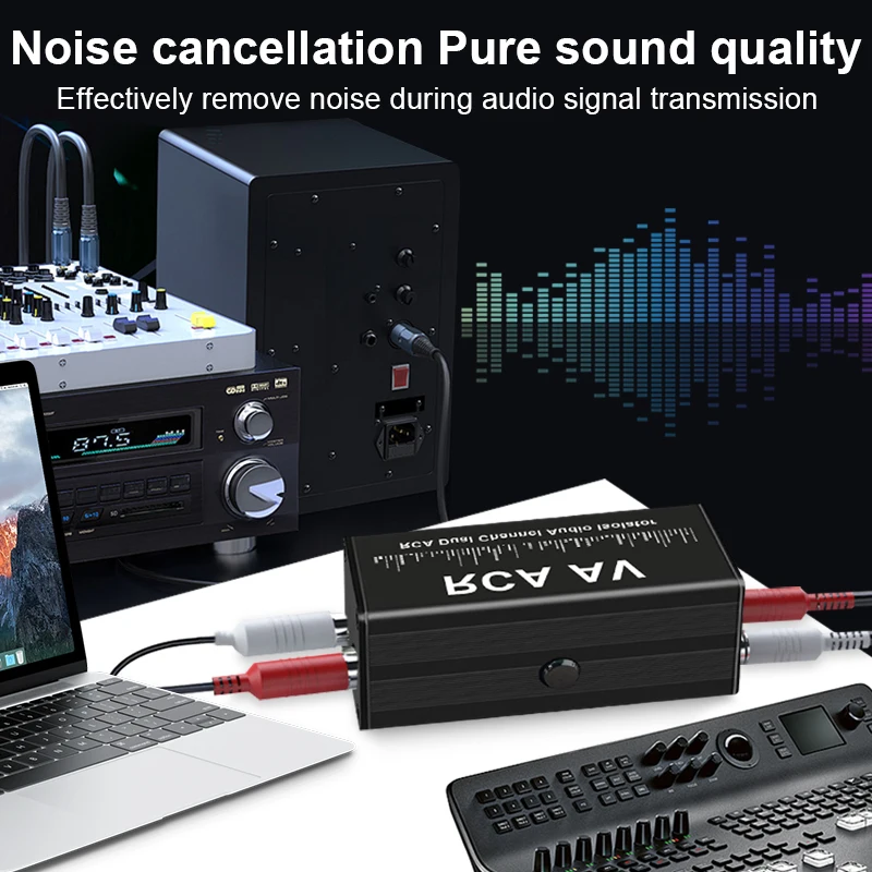 Portable 2 Channels RCA Ground - Audio Music Free ulasan dan harga