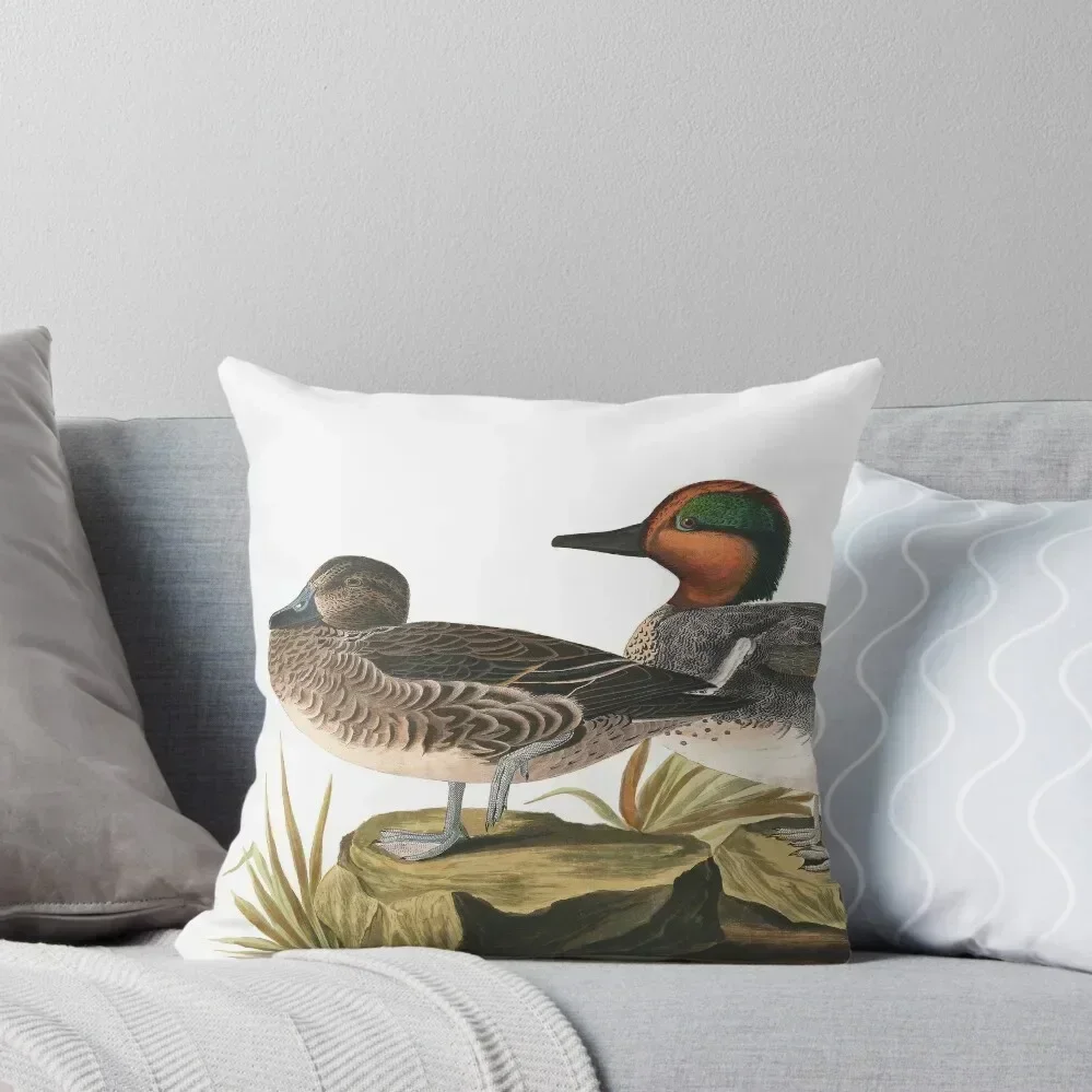 

Green winged Teal - John James Audubon Throw Pillow Cushion Cover For Sofa christmas decorations 2025 luxury sofa pillows pillow