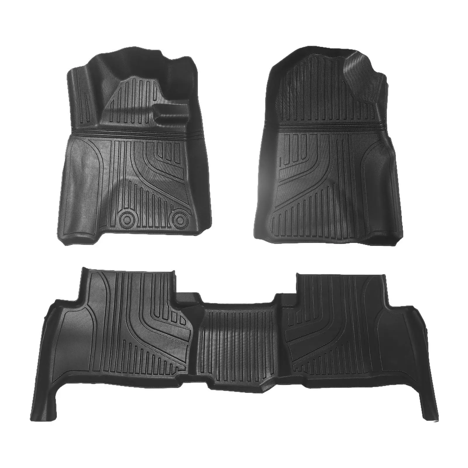 

3Pcs Car Floor Mats,Floor Liners TPE Mats Component Nonslip Vehicles All Weather Protection for Land Cruiser LC300 2015