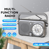 Portable multi-function radio AM/FM/SW multi-band, USB charging, TF card playback, with antenna, convenient to carry, easy to us