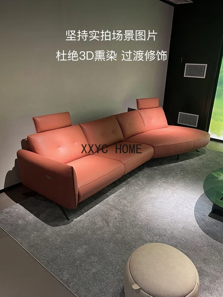 Picture 3: Electric Functional Sofa Leather Corner Shaped Sofa